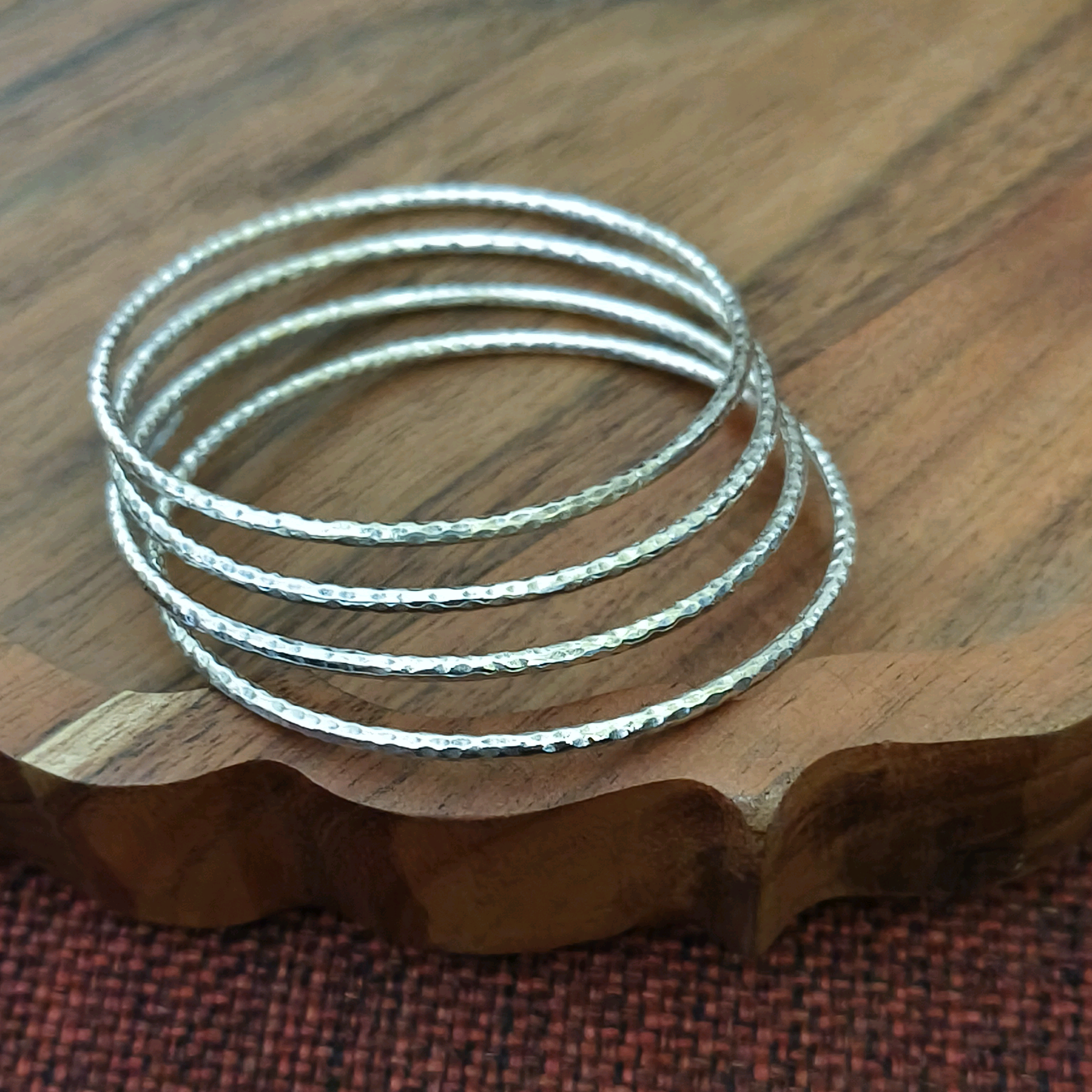 Kaara Hammered Bangles